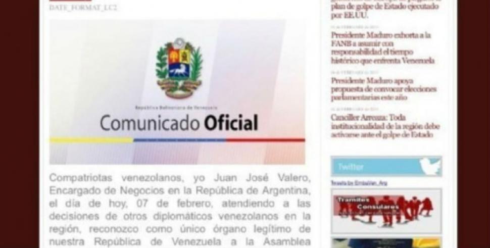 Antichavistas hackearon las páginas de varias embajadas incluyendo la argentina