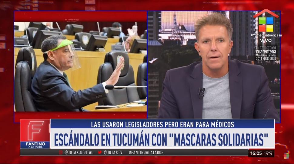 Me genera odio: Fantino liquidó a los Legisladores de Tucumán por usar máscaras solidarias