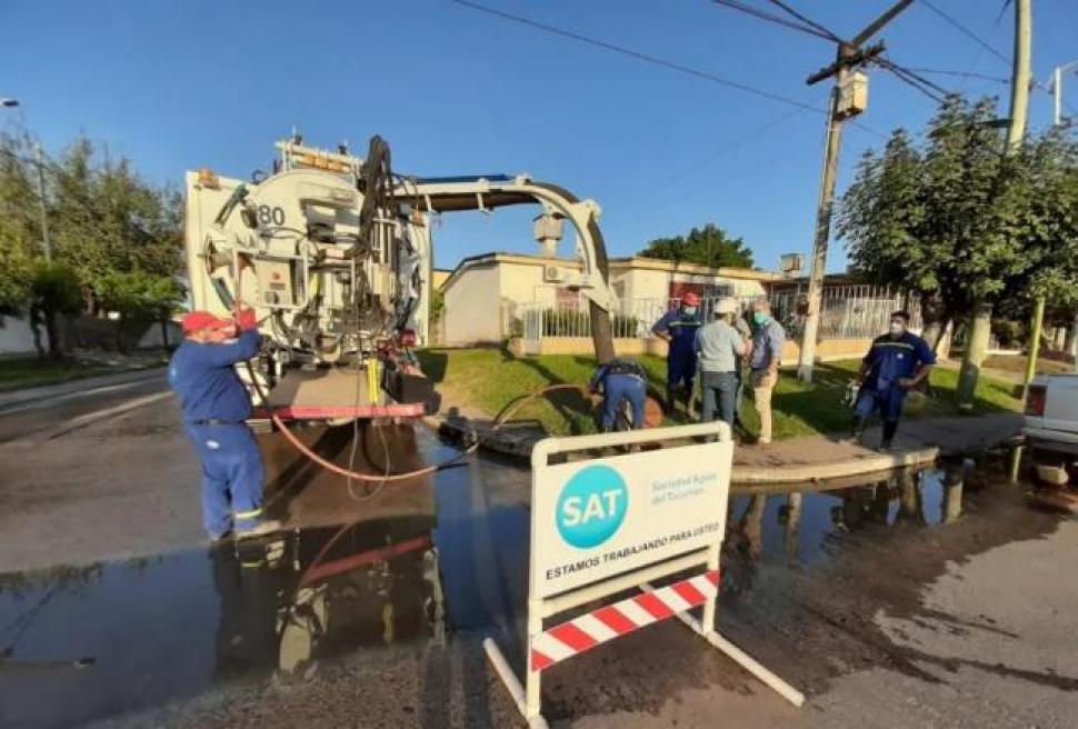 Obras de agua y cloacas: ¿Dónde trabaja este lunes la SAT?