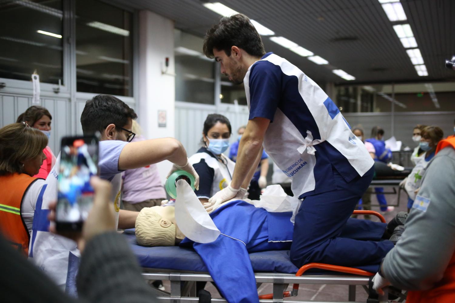 Realizaron simulacro de accidente aéreo en el Aeropuerto Benjamín Matienzo