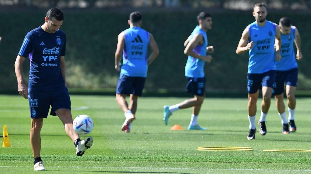 Argentina volvió a las prácticas y Lionel Scaloni analiza cambios