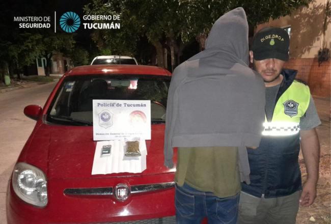 Secuestran un kilo de marihuana que llevaba un joven en su auto