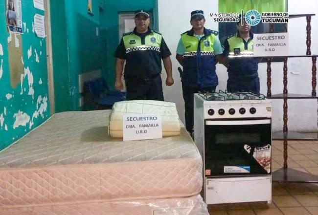 Recuperan electrodomésticos robados en Famaillá