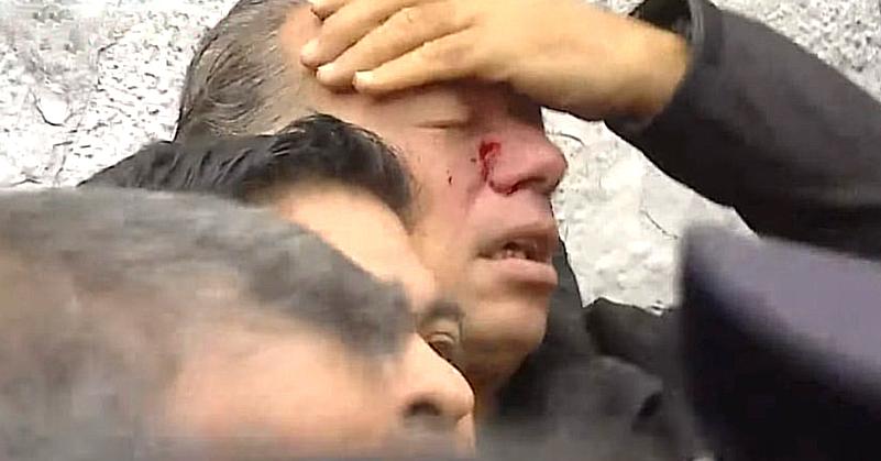 Imágenes impactantes: Sergio Berni es brutalmente golpeado por compañeros del chofer asesinado