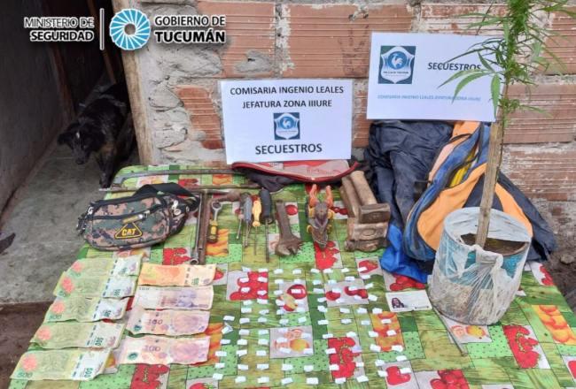 En un allanamiento secuestran estupefacientes y aprehenden a una persona