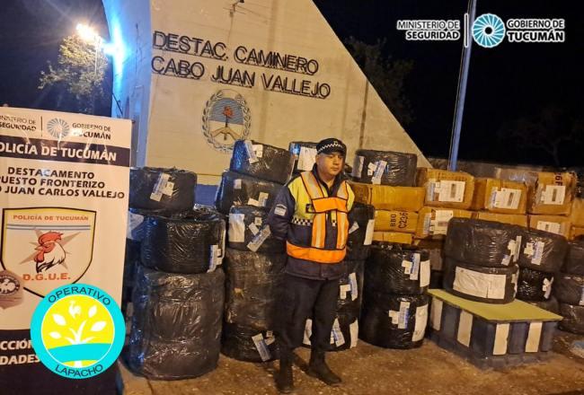 Cabo Vallejo: intentaban con 81 neumáticos de contrabando