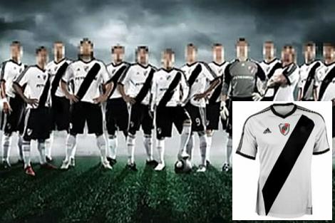 Los hinchas de River quieren que la banda de la camiseta sea negra en la “B”